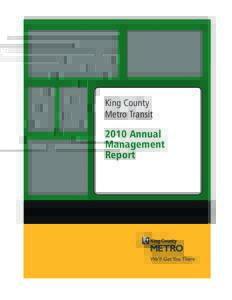 King County Metro Transit 2010 Annual Management Report