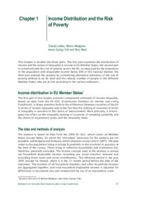 Chapter 1  Income Distribution and the Risk of Poverty  Orsolya Lelkes, Márton Medgyesi,