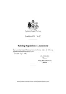 Australian Capital Territory  Regulations 1990 No. 121