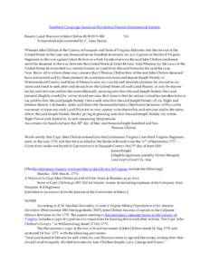 Southern Campaign American Revolution Pension Statements & Rosters Bounty Land Warrant of John Chilton BLWt519-300 Transcribed and annotated by C. Leon Harris VA