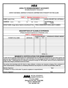 Microsoft Word - OSN Tribal HRA Reimbursement Form.doc