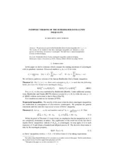 PATHWISE VERSIONS OF THE BURKHOLDER-DAVIS-GUNDY INEQUALITY ¨ M. BEIGLBOCK AND P. SIORPAES