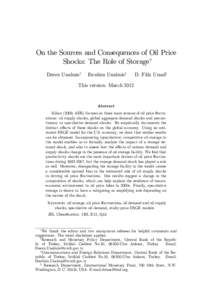 Conference on “Policy Responses to Commodity Price Movements”; hosted by the CBRT; Istanbul; April 6-7, 2012