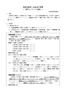 沼田大好き！ふるさと学習 きよう か ～「郷科カリキュラム構想」～ 沼田市教育委員会 １