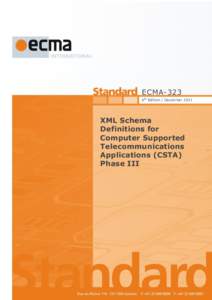 ECMA-323 4th Edition, XML Protocol for CSTA Phase III