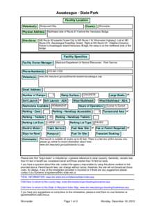 Boating Access Information - Worcester 4