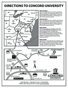 DIRECTIONS TO CONCORD UNIVERSITY MI Buffalo  Indianapolis