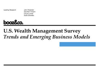 Microsoft PowerPoint - US Wealth Management Survey FINAL.ppt