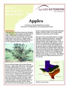 TEXAS FRUIT & NUT PRODUCTION Apples Jim Kamas, Monte Nesbitt& Larry Stein