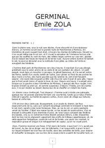 GERMINAL Emile ZOLA www.livrefrance.com