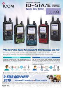 VHF/UHF DIGITAL TRANSCEIVERS  Special Color Special Color Edition Edition