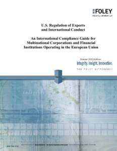 Microsoft Word - US Regulation of Exports and International Conduct - A Compliance Guide (Master).doc