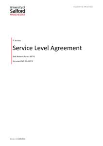 Template SDSU-TPLv4IT Services Service Level Agreement Data Network Access (NETA)