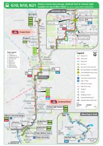 Marion Centre Interchange, Bedford Park & Colonel Light Gardens to city & Blair Athol Also shows routes G10A, G10B & G10C Blair Athol  West Tce