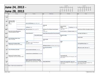 Microsoft Outlook - Weekly Calendar Style