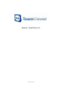 Manuel ‐ TeamViewer 4.1  Revision TV4[removed] Sommaire