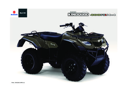 Photo : KINGQUAD 400FSi 4x4  Performance With Function And Style Specifications Engine Type