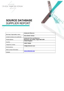 Microsoft Word - SOURCE_DATABASE_Supplier_report_Ardalanish