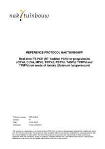 Molecular biology / Biochemistry / Laboratory techniques / Viroids / TaqMan / Potato spindle tuber viroid / Pospiviroidae / Reverse transcription polymerase chain reaction / Real-time polymerase chain reaction / Biology / Chemistry / Polymerase chain reaction