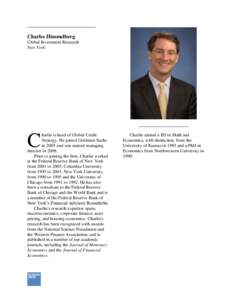 Charles Himmelberg Global Investment Research New York C