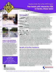 Roadway Safety Peer-to-Peer (P2P) Program  Peer Assists with Intersection RSA In Tiverton, Rhode Island Background