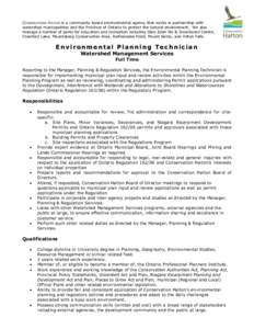 Environmental law / Conservation Halton / Halton Region /  Ontario / Niagara Escarpment / Environmental planning / Greenbelt / United States Environmental Protection Agency / Ontario Municipal Board / Conservation authority / Ontario / Provinces and territories of Canada / Environmental social science