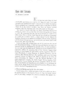 Ojos del Salado / Laguna Verde / Andes / Cerro Solo / Nevado San Francisco / Salado / Volcanology / Geology / Geography of South America