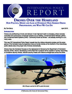 INTERNATIONAL POLICY  REPORT Drones Over the Homeland