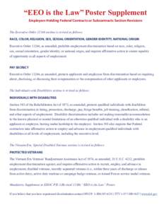 Social inequality / Politics / Discrimination / Law / Structure / 93rd United States Congress / Special education in the United States / African-American Civil Rights Movement / Office of Federal Contract Compliance Programs / Rehabilitation Act / Affirmative action / Executive Order 11246