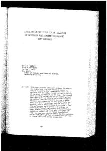 ANOTE ON THE SPECIFICATION AND SELECTION OF AUTOMOBILE FUEL CONSUMPTION AND FUEL COST VARIABLES David A. HENSHER Frank W. MILTHORPE