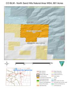 CO BLM - North Sand Hills Natural Area WSA, 681 Acres  JACKSON COUNTY North Sand