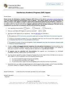 FA	SAP	Appeal	/	PSAPAP Satisfactory Academic Progress (SAP) Appeal