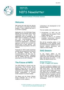 File: B121  September 2006 Volume 7, Issue 3  NIFS Newsletter