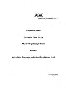 Consultation submission: Advertising Standards Authority