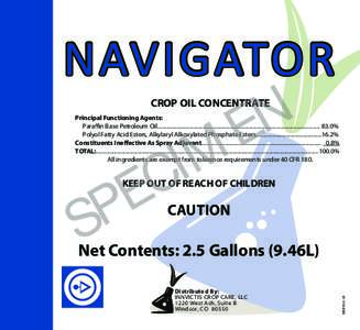 NAVIGATOR  N E  CROP OIL CONCENTRATE