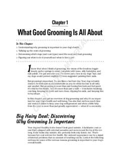Chapter 1  AL What Good Grooming Is All About In This Chapter