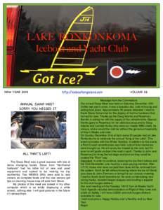 LAKE RONKONKOMA Iceboat and Yacht Club NEW YEAR 2015!  !