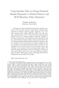 European Central Bank / Monetary policy / Bond market / Central bank / Euro / Federal Reserve System / Eurex / Futures contract / European Union / Economics / Financial economics