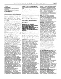 Federal Register / Vol. 75, No[removed]Thursday, April 8, [removed]Notices Signed: Gracia Hillman, Commissioner, U.S. Election Assistance Commission.