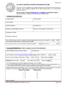 Microsoft Word - UCSB Form E - Vendor Information Form[removed]