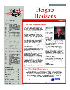 Heights Horizons Spring 2014 Activities Calendar: February 2014