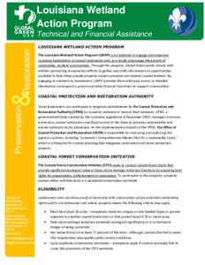 Louisiana Wetland Action Program Technical and Financial Assistance Preservation