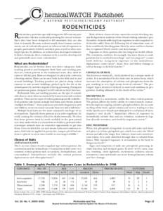 C hemicalWATCH Factsheet A BEYOND  PESTICIDES/NCAMP