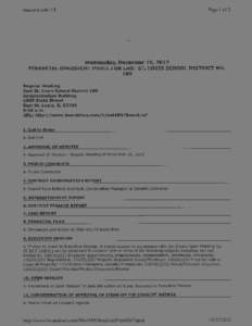 East St. Louis School District 189 Financial Oversight Panel Meeting Agenda - December 19, 2012