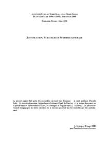 ACTIVITES ECHO AU NORD-MALI ET AU NORD-NIGER PLAN GLOBAL DE 1998 ET 1999; STRATEGIE 2000 Evaluation Février - Mars 2000 JUSTIFICATION, STRATEGIE ET SYNTHESE GENERALE