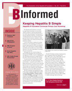 The Newsletter of the Hepatitis B Foundation | No. 58 | Fall[removed]Informed
