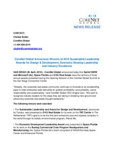 NEWS RELEASE CONTACT: Chelsie Butler CoreNet Global + 