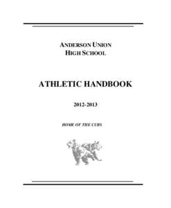 ANDERSON UNION HIGH SCHOOL ATHLETIC HANDBOOK[removed]