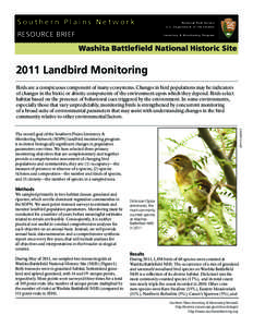 Southern Plains Network RESOURCE BRIEF National Park Service U.S. Department of the Interior Inventory & Monitoring Program