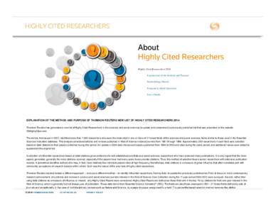 About Highly Cited Researchers